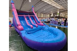 AWESMFLATE Commercial Water Slide for Adults Kids(Double Slides&Big Splash Water Pool),100% PVC 21ft(L) Inflatable Water Slide with Blower Great for Outdoor Summer Fun,Backyard Party-21x11x13.5ft