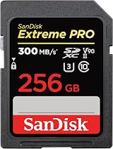 SanDisk 256GB Extreme PRO SDXC UHS-II V90 Memory Card - 8K 4K Video, 300MB/s