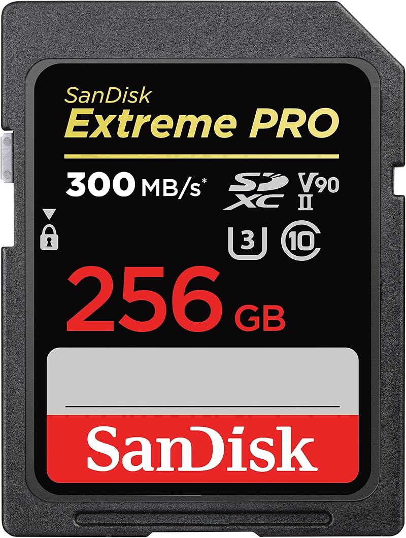 SanDisk 256GB Extreme PRO SDXC UHS-II V90 Memory Card - 8K 4K Video, 300MB/s