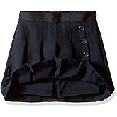 Nautica Girls' School Uniform Pleated Pull-on Scooter Skirt With Undershorts, Knit Waistband