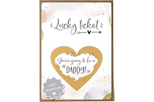 Joli Coon Pregnancy announcement scratch off cards - You are going to be a daddy - Dad pregnancy scratch off announcement with envelope
