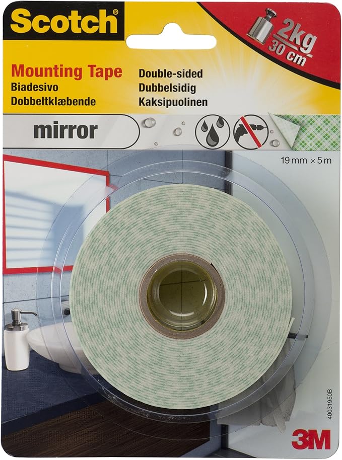 Mirror Double Sided White Foam Tape 40031950bscotch Amazon.co.uk DIY