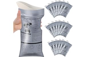 Moodooy Disposable Emergency Urinal Bag, 8/12/20/24 Pack Portable Camping Pee Bags, Travel Pee Bags, Traffic Jam Emergency Portable Urine Bag, Vomit Bags, for Men Women Kids Children Patient