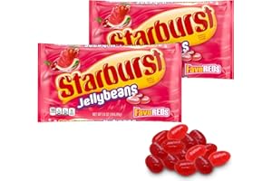 GEEOOLLAH Starburst Jelly Beans – 2-Pack Fave Reds Jelly Beans – Sweet Fruit Jelly Candy for Holiday – Delicious Jelly Beans Pack.