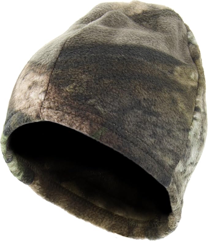 Zeek Outfitter Fleece Camo Skull Cap Beanie, Herren, Moosige Eiche