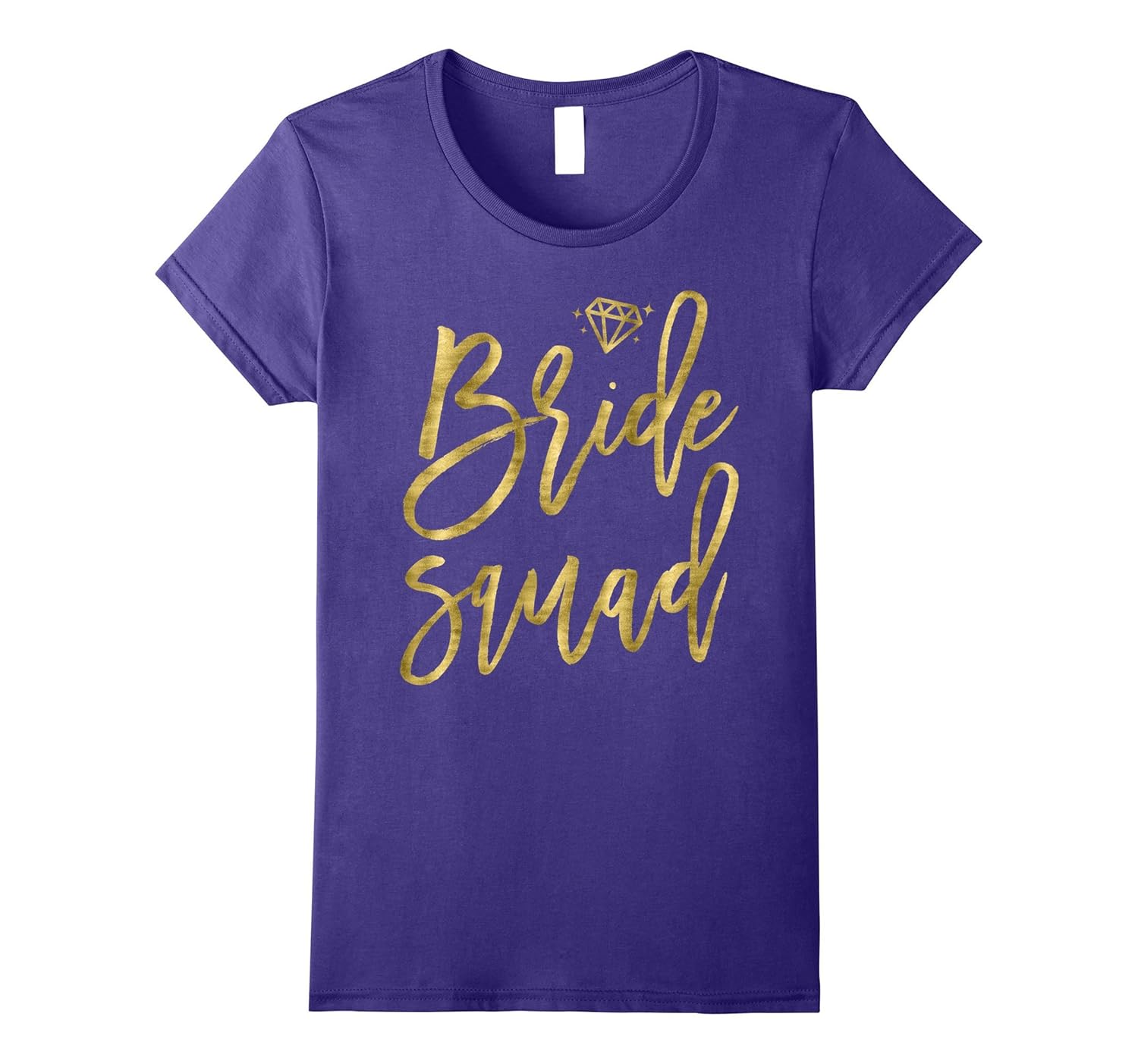 Womens Bride Squad Bachelorette Party Shirts Faux Gold ...