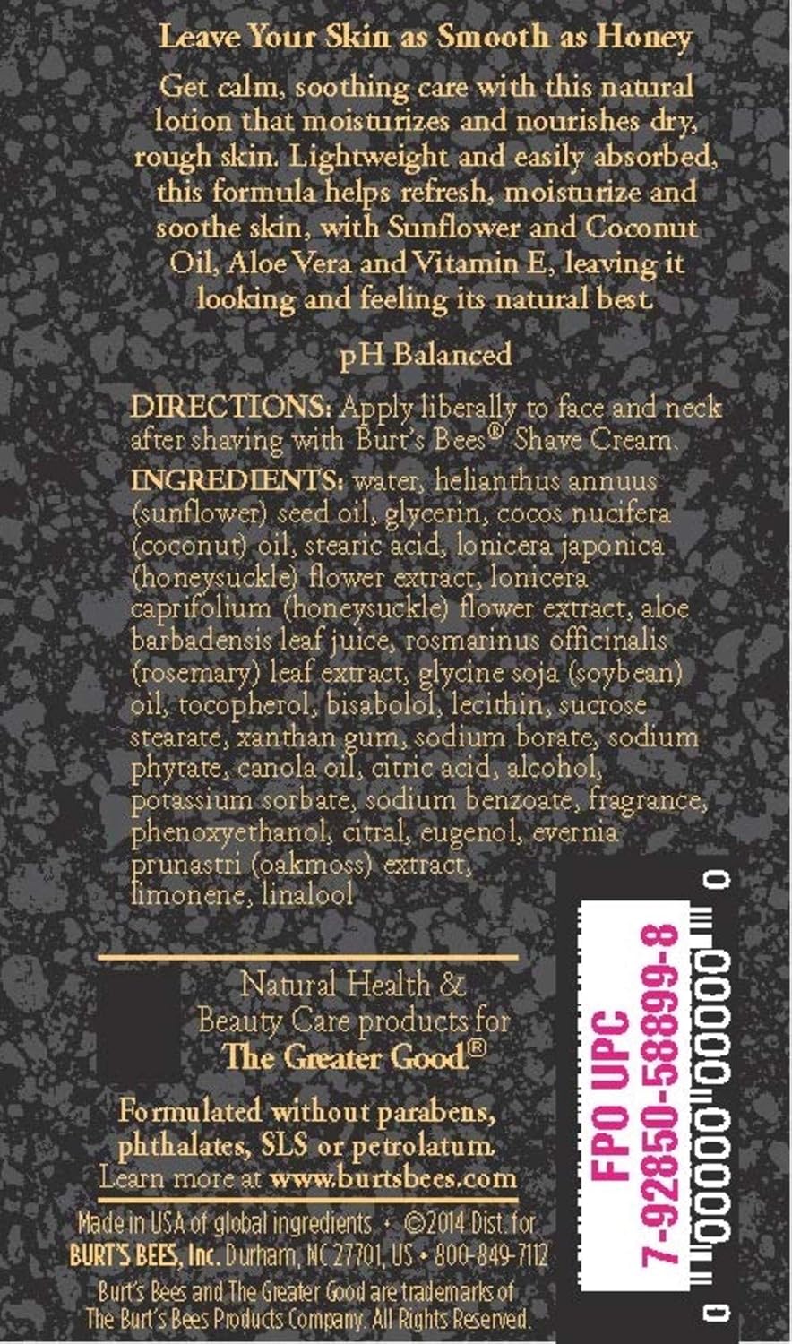 burt's bees aftershave