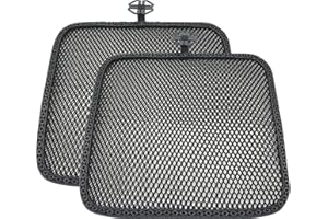 carrotez 2 Pack Double Breathable 3D Air Mesh Cool Seat Cushion Pad for Cars Seats, Home Office Chairs, Wheelchairs, 17.75" x 17.75" - Black