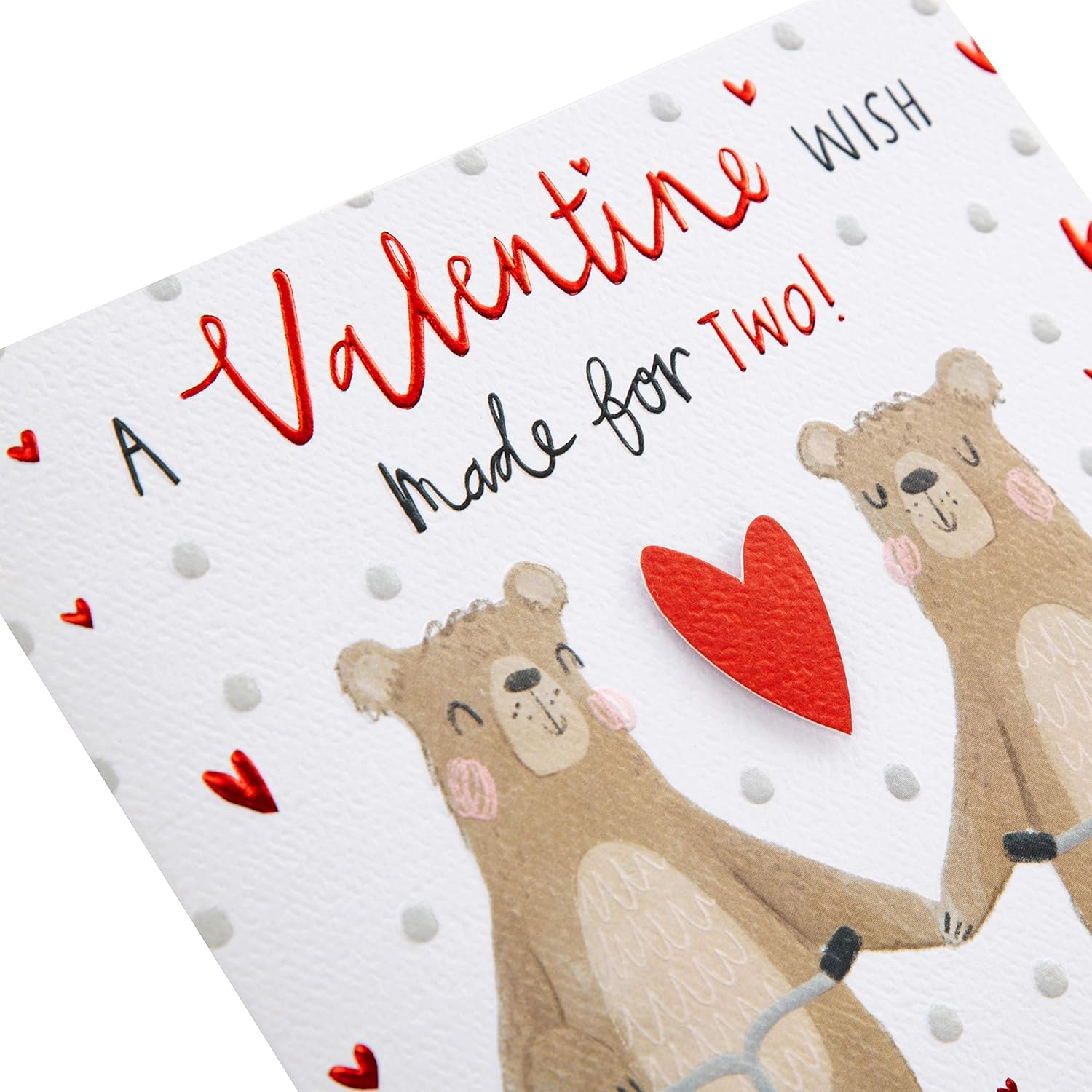 Hallmark Valentine's Day Card - Cute Bears on Bikes Design, 16cm x 16cm - Image 4