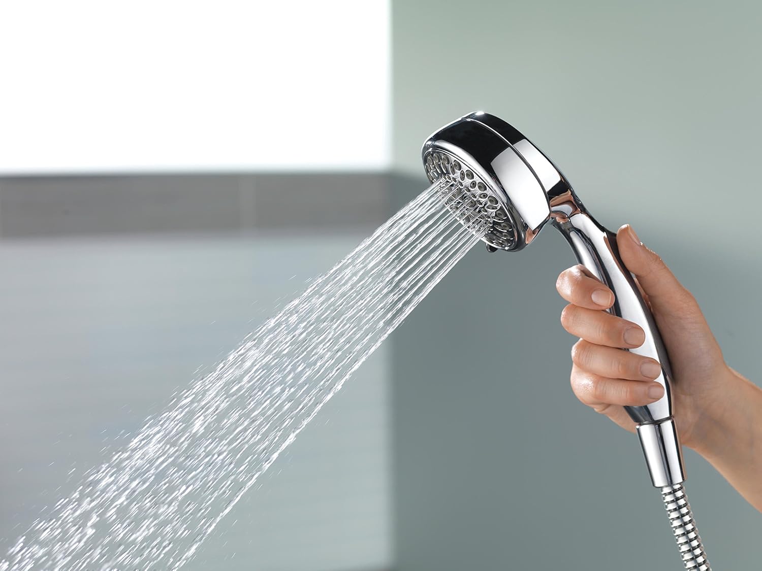 Delta Faucet 7-Spray Touch-Clean Hand Held Shower Head with Hose, Chrome 75700 - Hand Held Showerheads - 