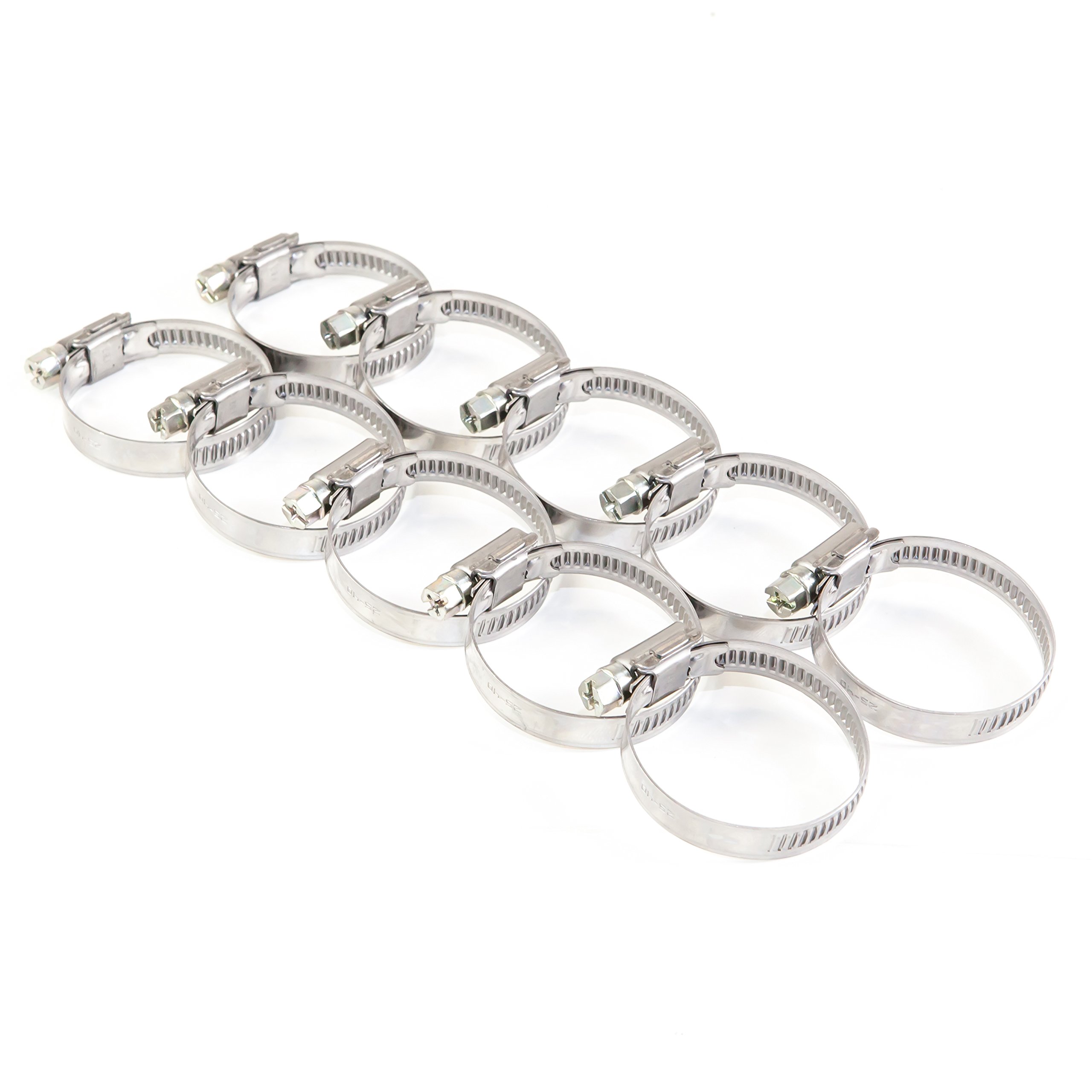 Ramair Filters WD040W2-10PK Stainless Steel W2 Worm Drive Clip, 25-40 mm, Set of 10