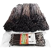 50 Split Organic Madagascar Vanilla Beans Grade B| 5"-7" For Extract by FITNCLEAN VANILLA| Bourbon NON-GMO Pods for Paste