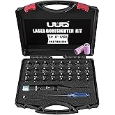 UUQ Professional Laser Bore Sight Kit with Button Switch,Red Laser with 32 Adapters for 0.17 to 12GA Calibers,Suitable for Pi