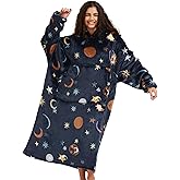 Dreamique Wearable Blanket Hoodie Oversize Sherpa Fleece Hooded Blanket for Adults and Kids Cozy Sweatshirt for Women Men