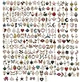 300pcs Wholesale Bulk Gold Plated Enamel Charms for Jewelry Making Supplies Bracelet Charms Necklace Pendant Earring Craft Supplies DIY Accessories (300)