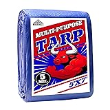 Tarp 5x7 ft 100% Waterproof Uv Resistant High