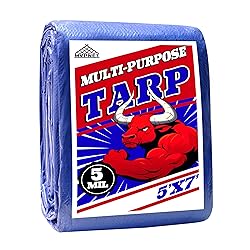 Tarp 5x7 ft 100% Waterproof Uv Resistant High