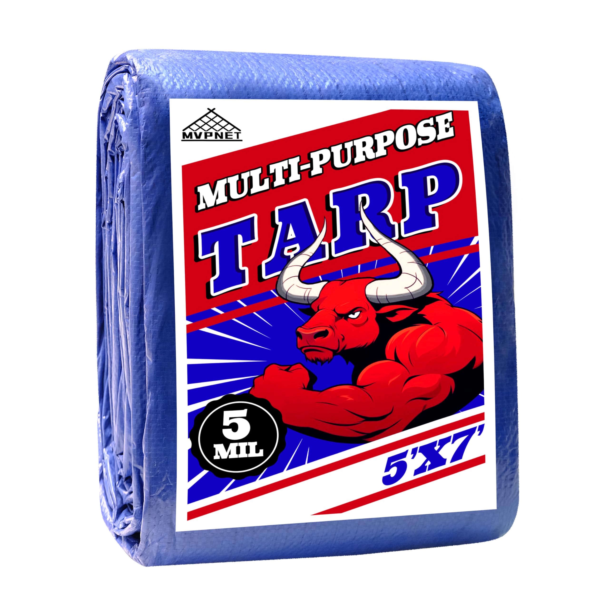 Tarp 5x7 ft 100% Waterproof Uv Resistant High