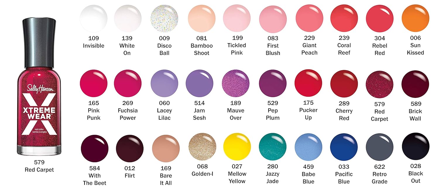 Sally Hansen Hard as Nails Xtreme Wear, Invisible, 0.4 Fl Oz, 1 Count : Nail Polish : Beauty