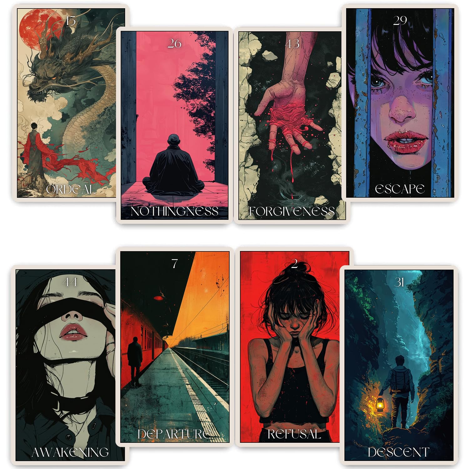Journey Oracle Card: Step into a world of mystery and self-discovery. Oracle Deck, Oracle cards with guide book, tarot cards for beginners, for spiritual seekers, tarot lovers, and creative souls