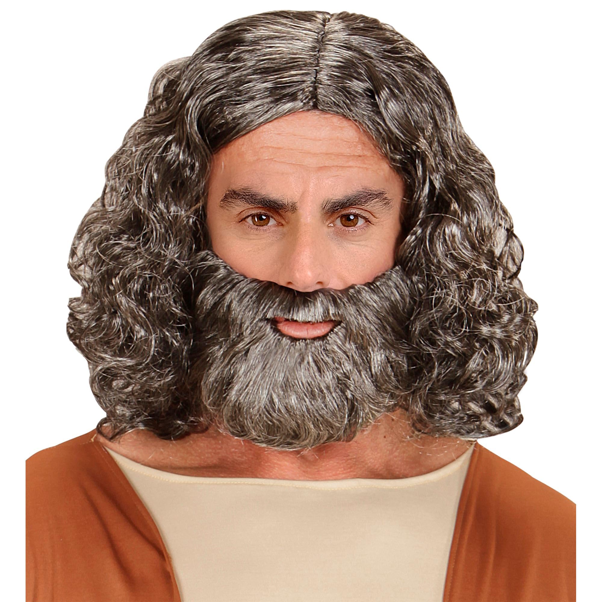 Widmann 11009356 Men’s Biblical Pirate or Renaissance Wig & Beard Set – Curly Costume Hairpiece for Adults – Ideal Fancy Dress Accessory for Christmas, Carnival, Nativity & Historical Characters
