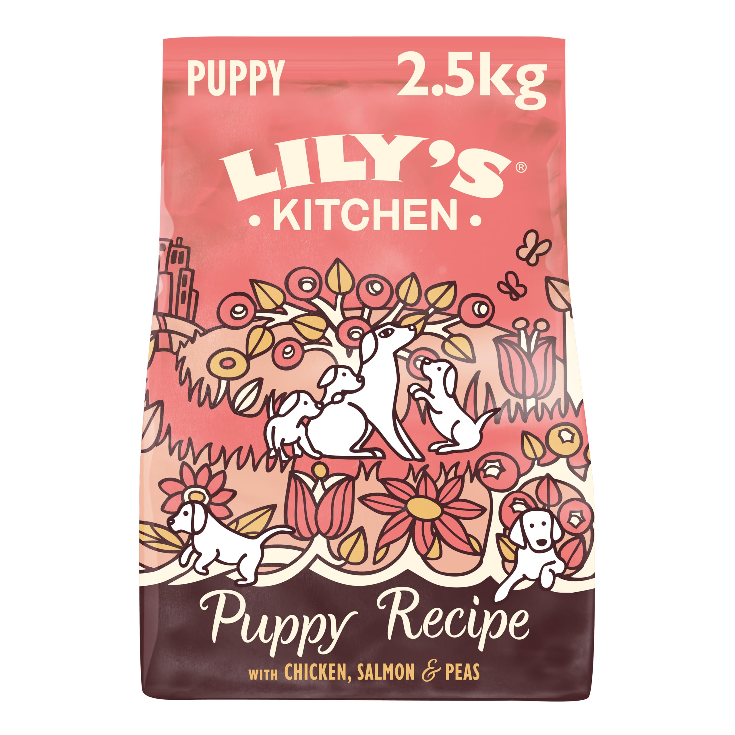 Lily's Kitchen Made with Natural Ingredients Puppy Dry Dog Food Chicken, Salmon & Peas Grain-Free Recipe 2.5kg