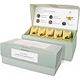 Tea Forte Presentation Box Tea Sampler Gift Set, 20 Assorted Variety Handcrafted Pyramid Tea Infuser Bags (Green)