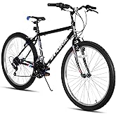 HILAND 24 26 inch Mountain Bike for Men Women, 18 Speeds High-Carbon Steel Frame, Sport Cycling MTB Bicycle for Adult