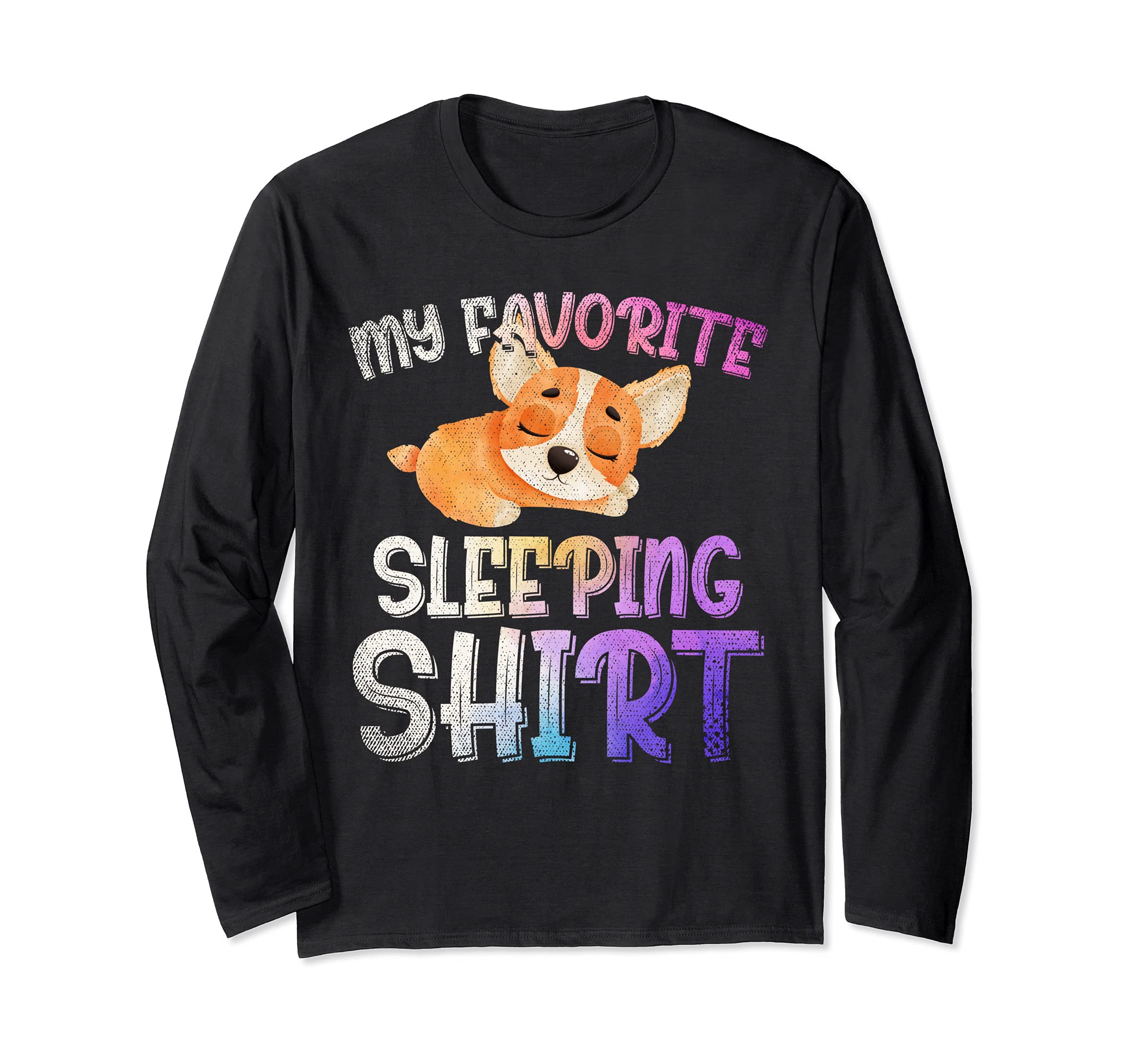 My Favorite Sleeping Shirt Cute Animal Lazy Pet Dog Sleeping Long Sleeve T-Shirt