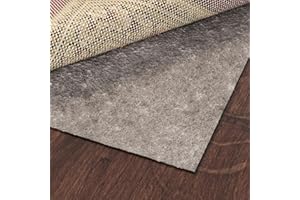 Ottomanson 3' x 11' Non-Slip Rug Pad Gripper 1/4 Inch Thick Dual Surface Felt + Rubber Gripper - Safe for All Floors, Brown