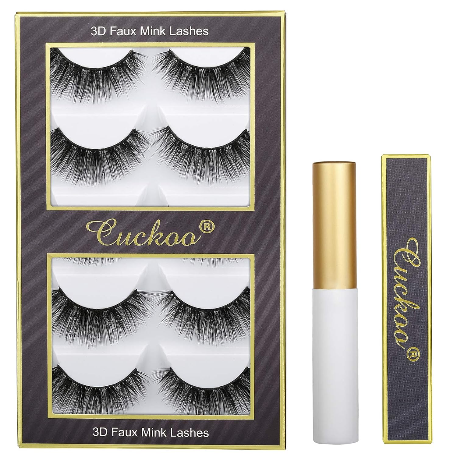 False Lashes 3D False Eyelashes with Eyelash Glue 5 Pairs Faux Mink Lashes Dramatic Wispy Fluffy Cat eye Criss-cross Fake Eyelashes (Aurora)