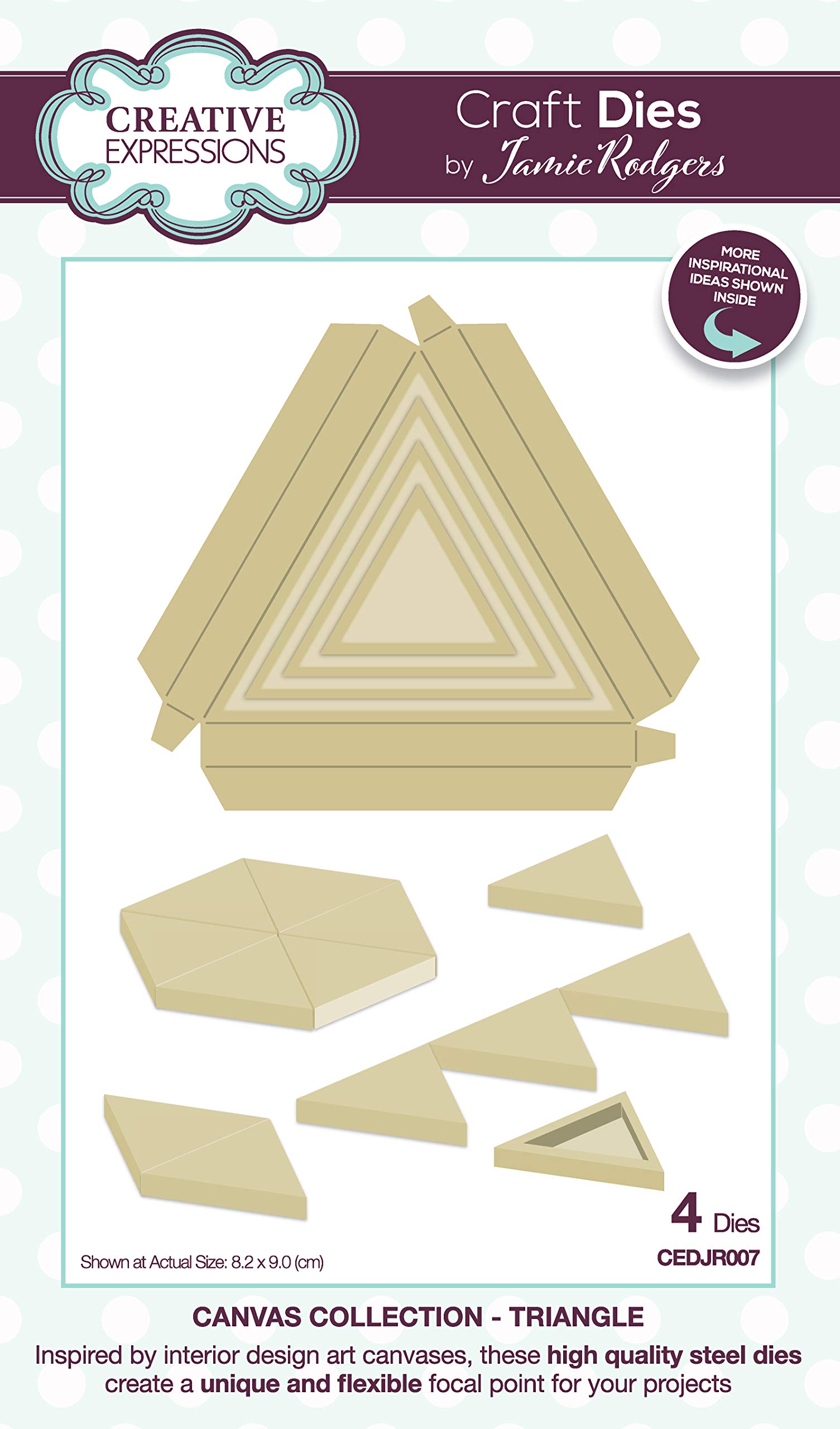 Creative Expressions Jamie Rodgers-Canvas Collection-Triangle, Metal, Die Size 8.2 x 9 cm CEDJR007