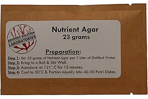 SEAWEED SOLUTION LABORATORIES Nutrient Agar (23 Grams Dehydrated) - Yields 1 Liter