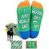 HAPPYPOP Funny Socks for Men Women - Dinosaur Monkey Octopus Raccoon Bee Penguin Lover Gifts