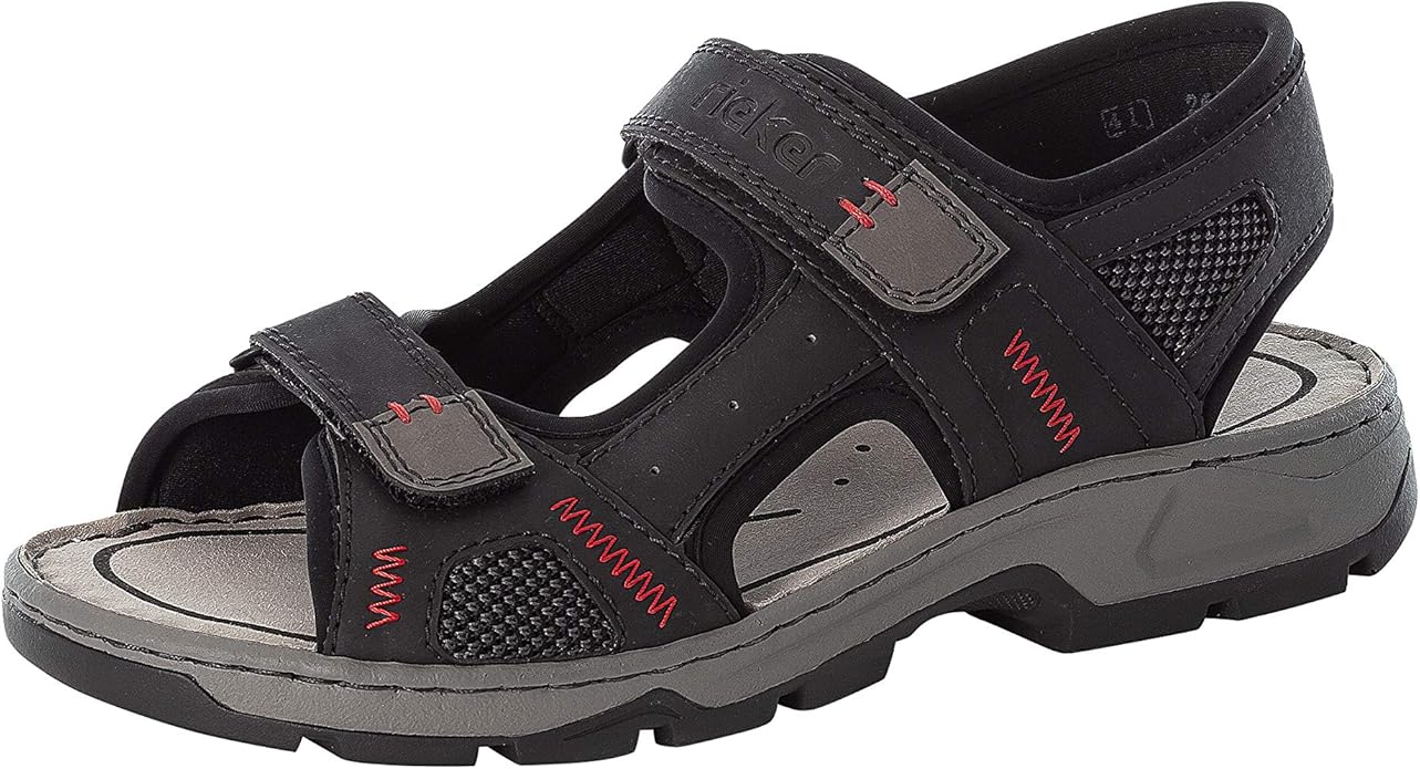 Rieker Herren Klassische Sandalen 26174, Männer Klettsandalen ...