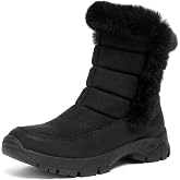 Glamnest Winter Boots for Women Waterproof Insulated Womens Snow Boots | Snow Boots for Women with Water-Resistant Upper Warm Faux Fur Side Zipper and Anti-Slip Outsole for Cold Weather