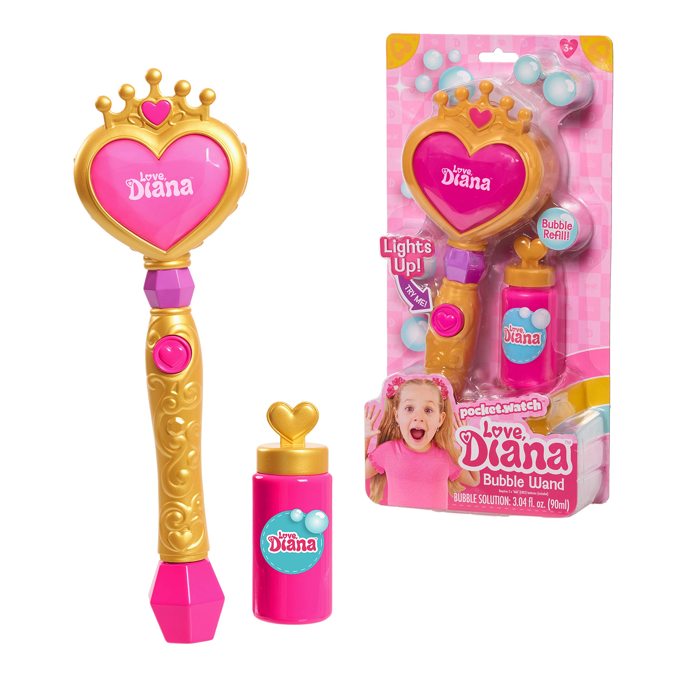 LVE02000 Love Diana Light-Up Bubble Wand