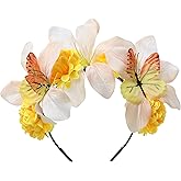 Coucoland Flower Headband for Women - Butterfly Monarch Tea Party Kentucky Fascinators Hat Halloween Costume Headpiece