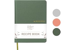 Rileys & Co. Green Recipe Book to Write in Your Own Recipes | Blank Recipe Books to Write In | Recipe Journal | Recipe Notebo