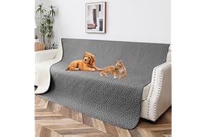 Tuffeel Waterproof Dog Blanket, Washable Anti-Slip Pet Couch Covers for Sofa,Pet Hair Resistant Blankets Bed Chair Furniture Couch Protector for Dogs-52x82,Darkgrey