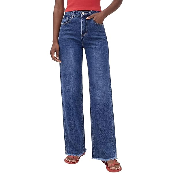 FRAME Women's The Relaxed Straight Jeans, Mariner, Blue, 32 at