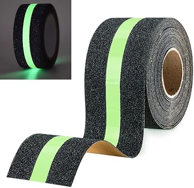 Hyber&Cara Anti Slip Glow Tape 50mm x 5m Non Slip Stair Treads