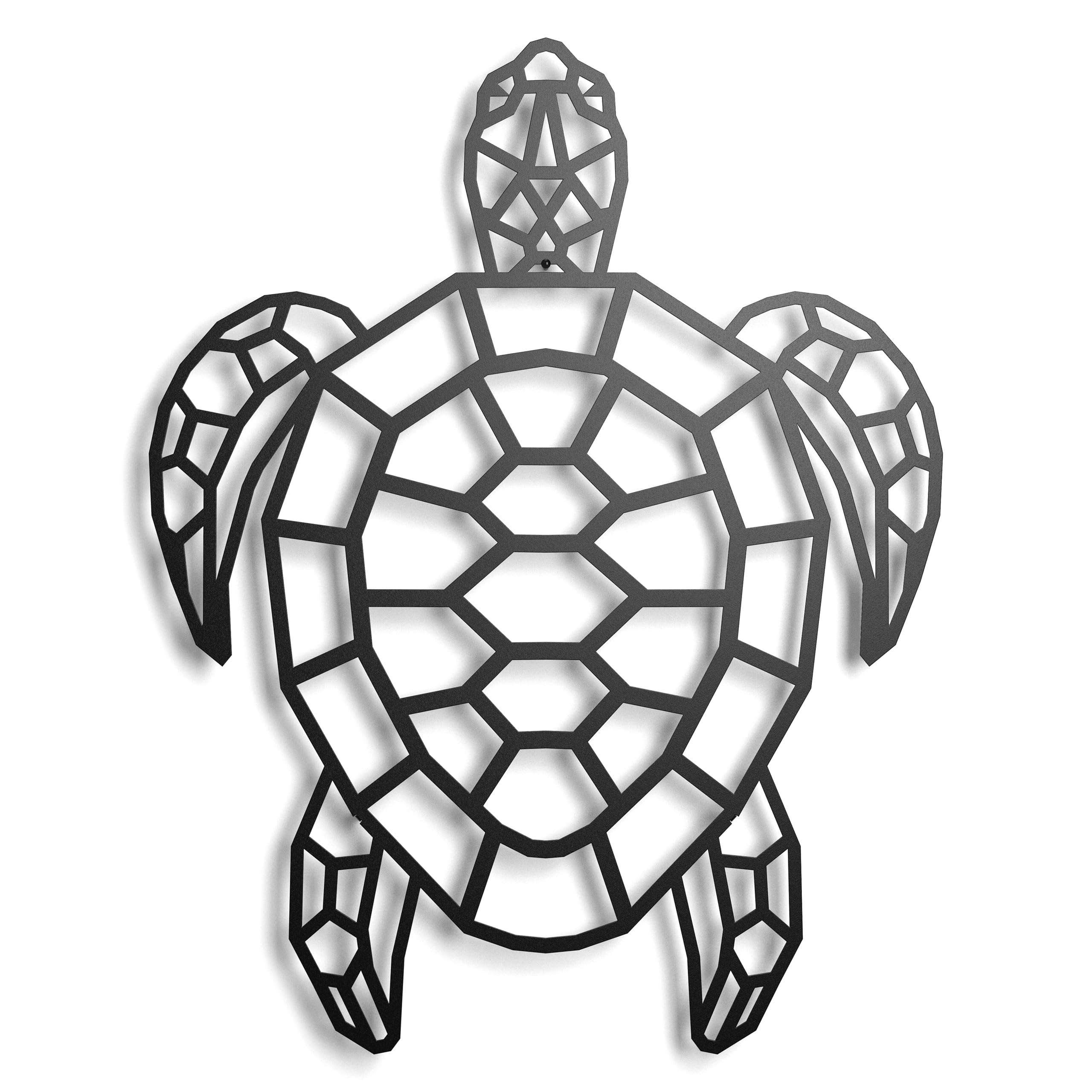 keluly Metal Decoration Floating Wall Sculpture with Shadows Steel (43 x 31 cm, Turtle) — image 1