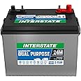 Interstate Batteries Marine/RV Battery 12V 70Ah 750CCA (8-24MAGM) Dual Purpose Power Pure Lead AGM RV & Marine Starting Replacement Battery (Group Size 24) Boats, RV's