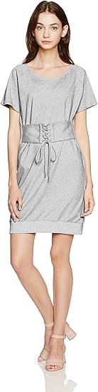 Amazon Co Jp スパイラルガール Spiralgirl カットレースアップワンピース 16 杢グレー F 服 ファッション小物