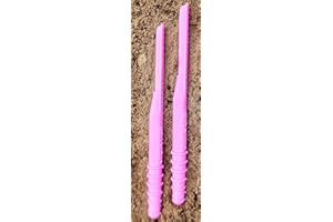 SPOKEN GARDEN Dibby Seed Sowing Garden Tool Dibber Planter Transplanter – Sow Seeds at The Right Depth – Easily Transplant Delicate Seedlings (Dibby XL) Pink (2 Pack)