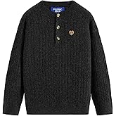 Aelfric Eden Oversized Sweaters Unisex Vintage Cable Knit Long Sleeves Buttons Crewneck Pullover Sweater Streetwear Tops