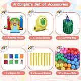 Maxmass Inflatable Bouncy House Kids Castle Slide Ball Pit Basketball Hoop 680W view 7