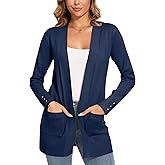 ROW 8 ROW Cardigan for Women Dressy Long Sleeve Casual Open Front Knit Cardigan Sweaters Pockets