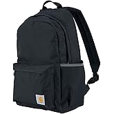 Carhartt 21L Classic Laptop Backpack, Water-Resistant Pack W/ 15" Laptop Sleeve and Organizational Compartments, PFAS Free, Black